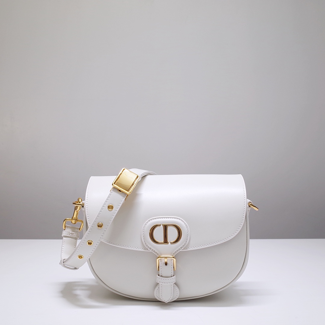 Medium Dior Bobby Bag White Box Calfskin